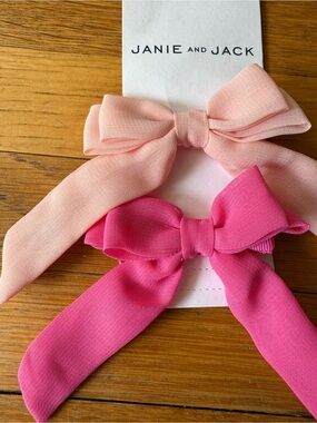 NWT Janie and Jack Set of 2 Hair Bows